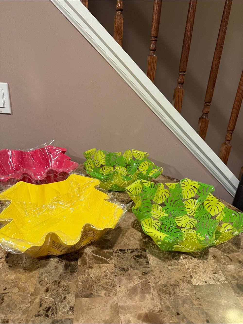 Celebrate It Colorful Party Serving Plastic Bowls, Set of 4